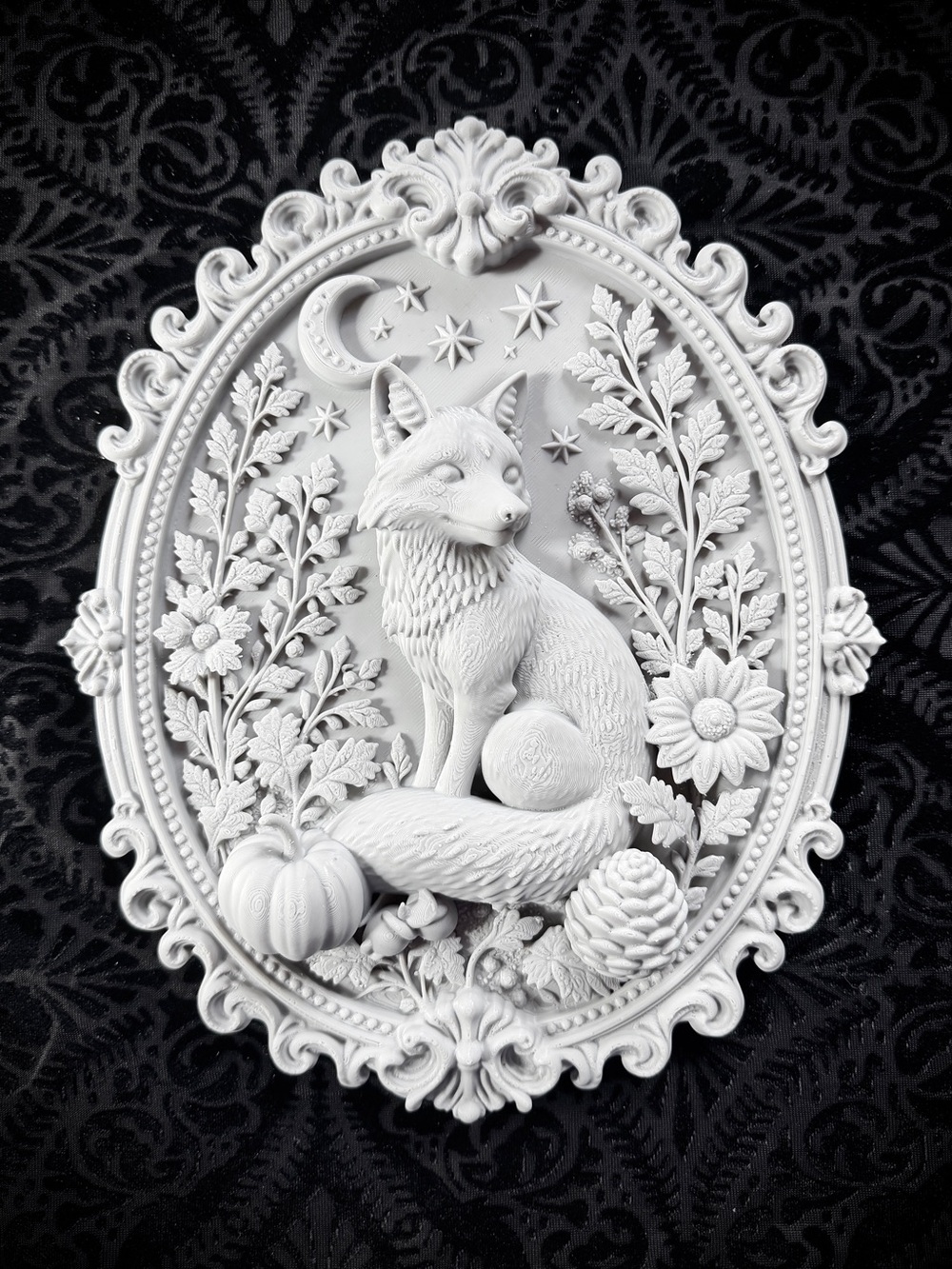 Fox - Victorian Frame, Relief Wall Plaque